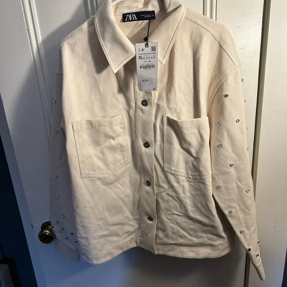 Zara Jewel Studded Button Down - Picture 7 of 9